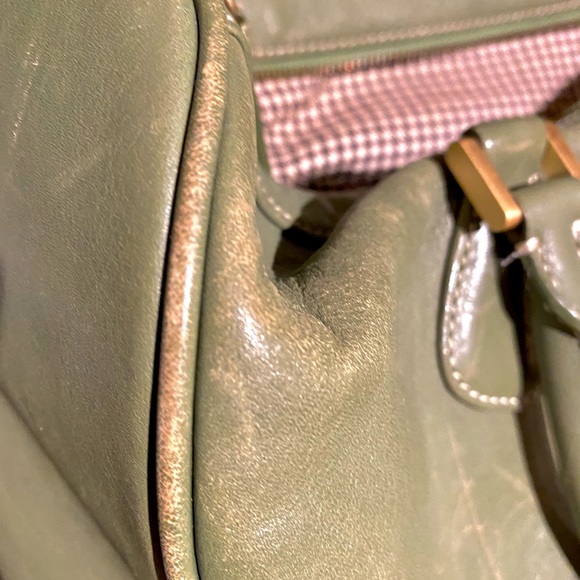 J.CREW retro style green leather purse - Picture 4 of 5